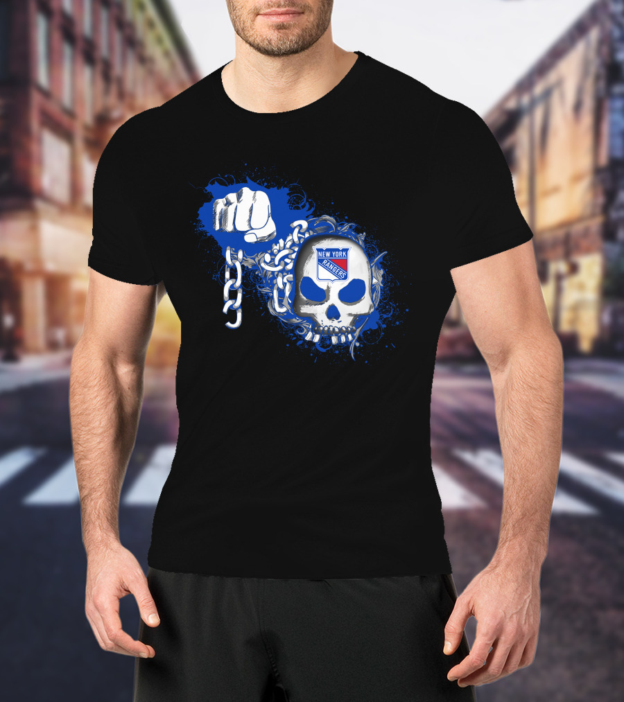 New York Rangers Skull And Chains T-Shirt