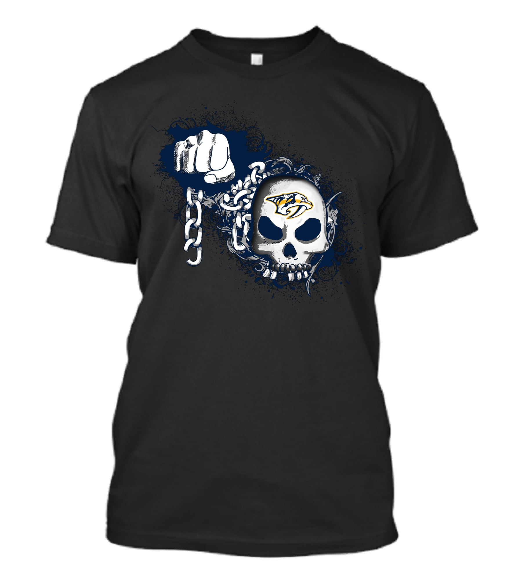 Nashville Predators Skull And Chain T-Shirt