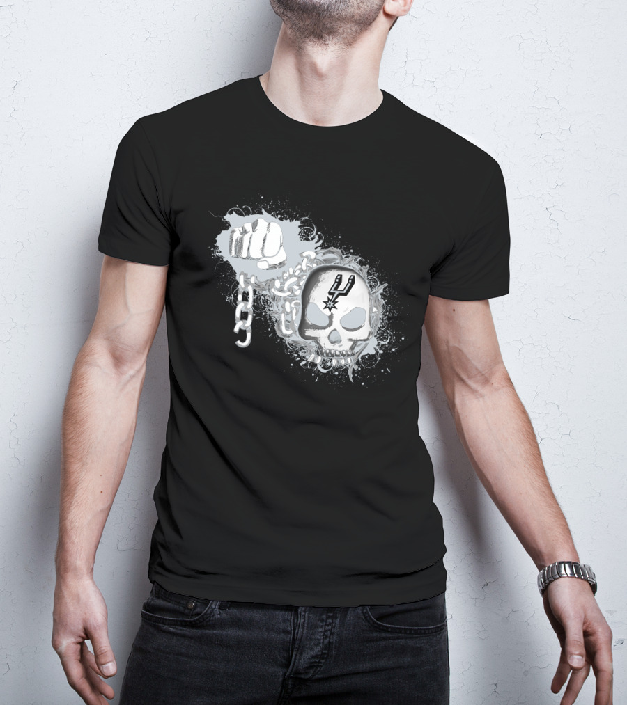 San Antonio Spurs Skull And Fist 196 T-Shirt
