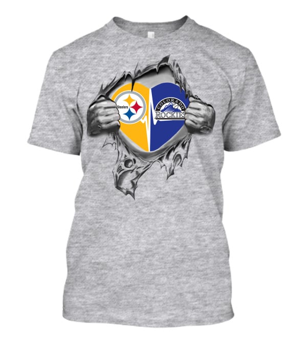 Steelers Colorado Rockies Heart Unveiling Passion T-Shirt