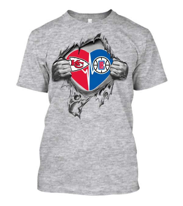 Chiefs La Clippers Heart Fusion Love T-Shirt