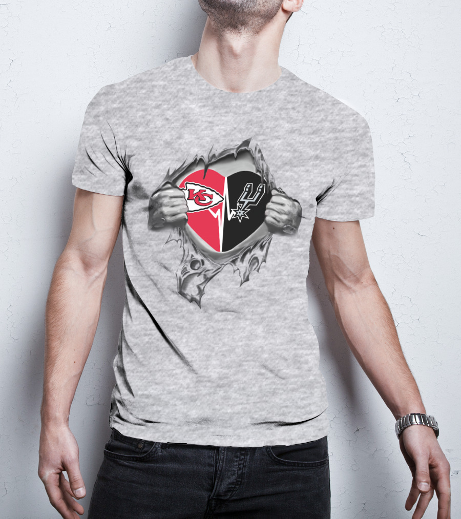 Chiefs Spurs Heart T-Shirt