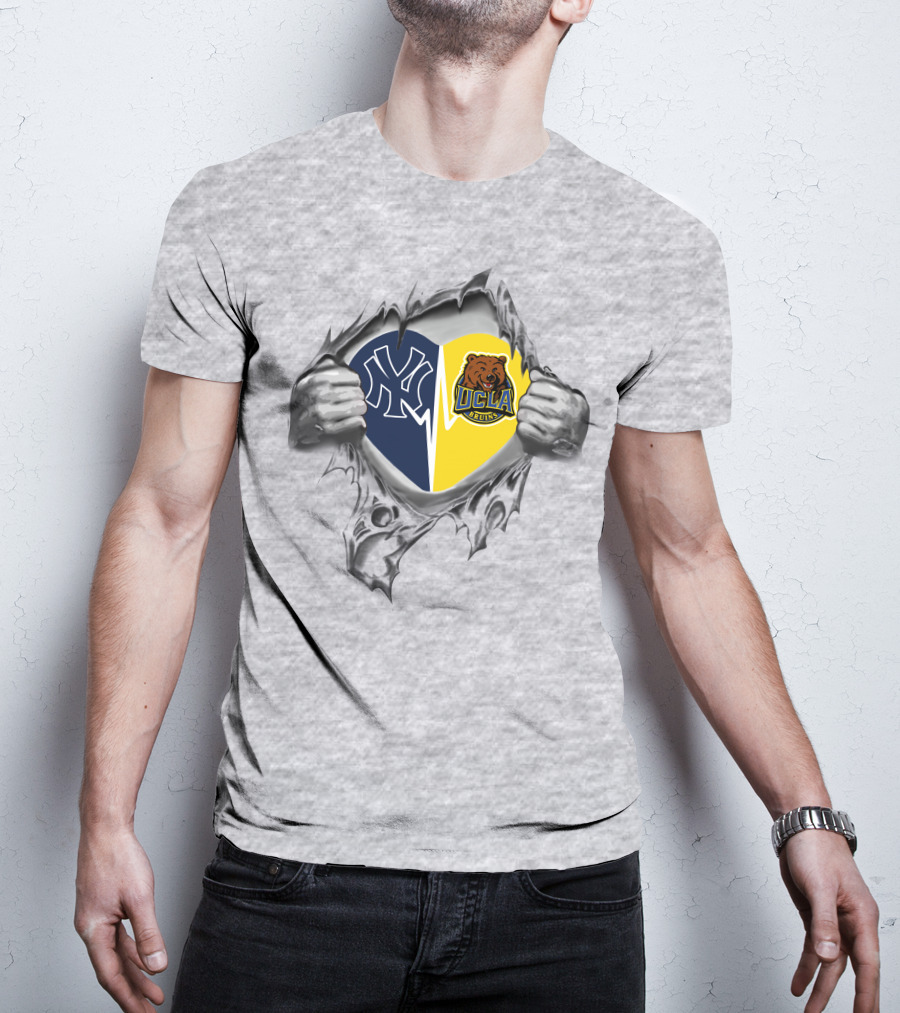 Yankees Ucla Bruins Heart Logo Tear T-Shirt