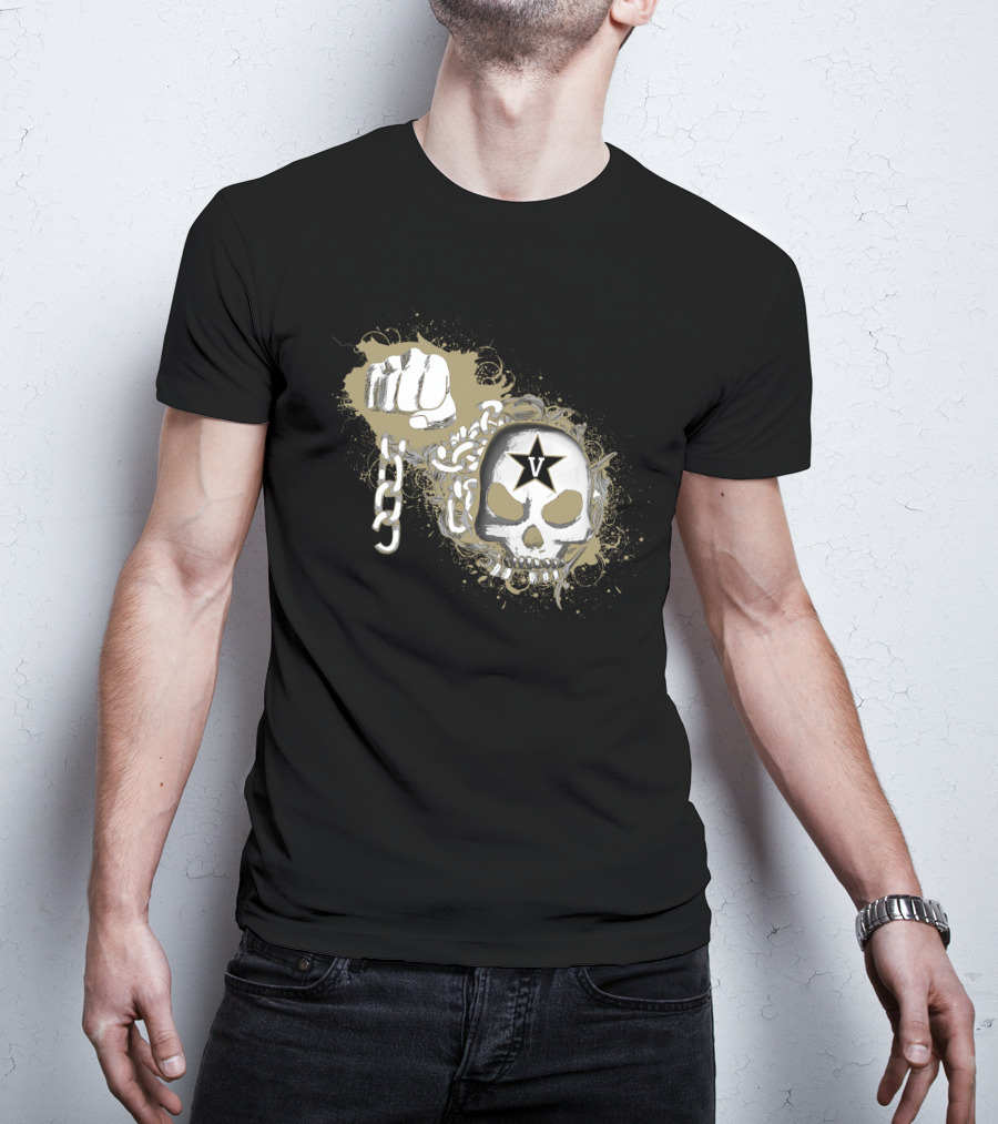 Vanderbilt Commodores Skull And Fist With Star T-Shirt