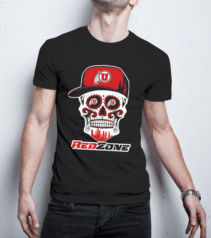 Redzone Utah Utes Skull T-Shirt