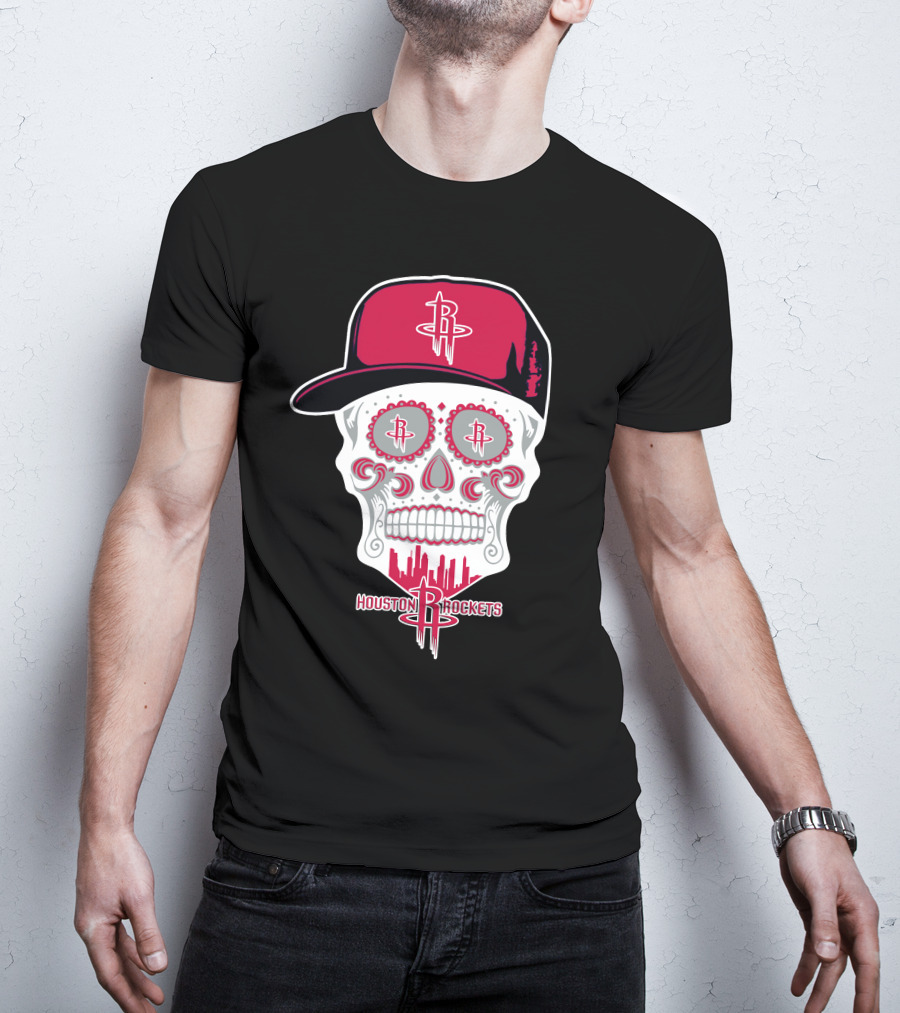 Houston Rockets Skull Cap T-Shirt