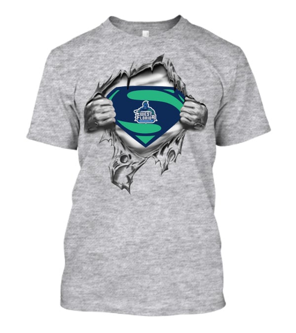 West Florida Argonauts Superman Logo Shield Breakthrough T-Shirt