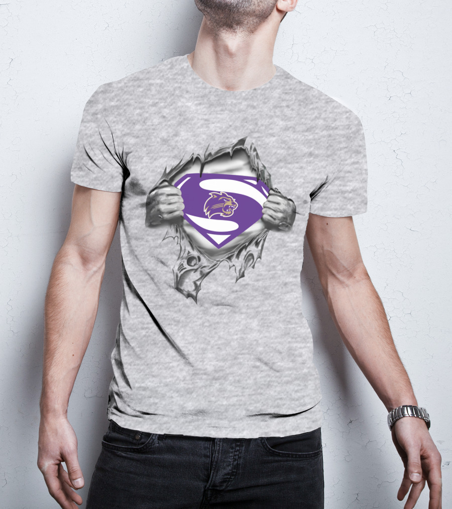Western Carolina Catamounts Superman Logo Burst T-Shirt