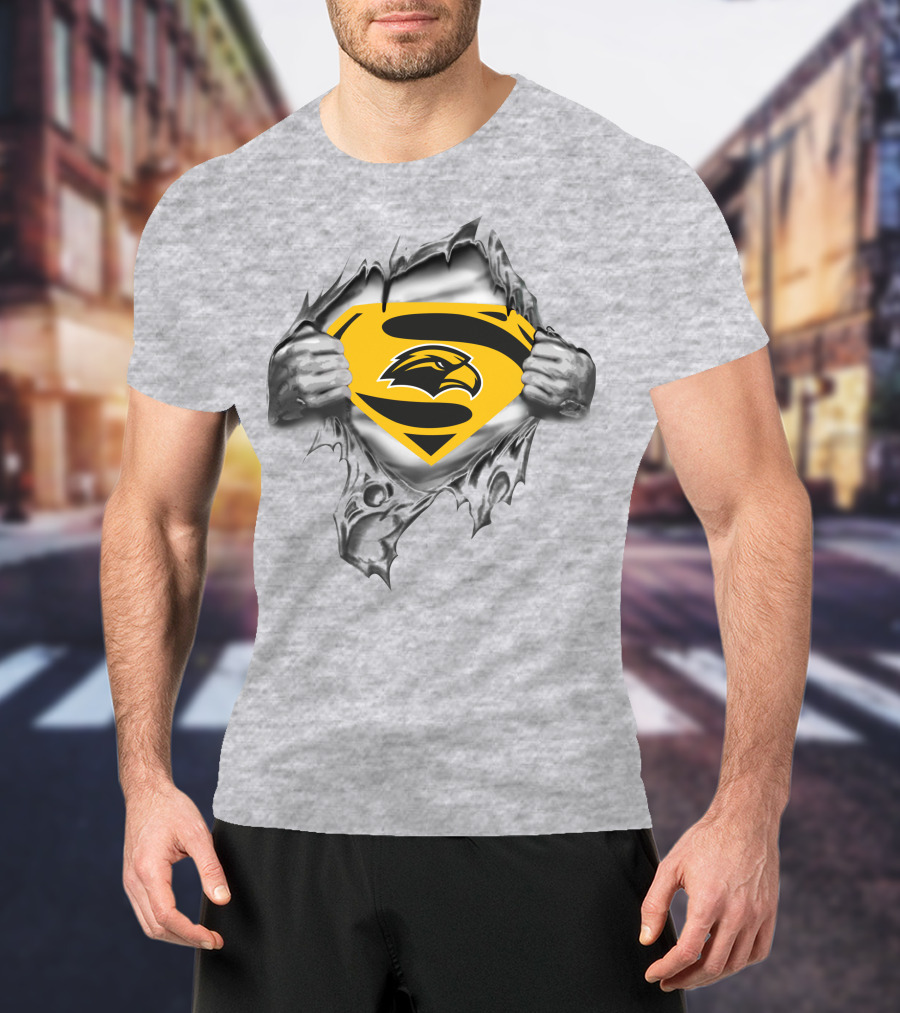 Southern Mississippi Golden Eagles Superman Logo Mashup T-Shirt