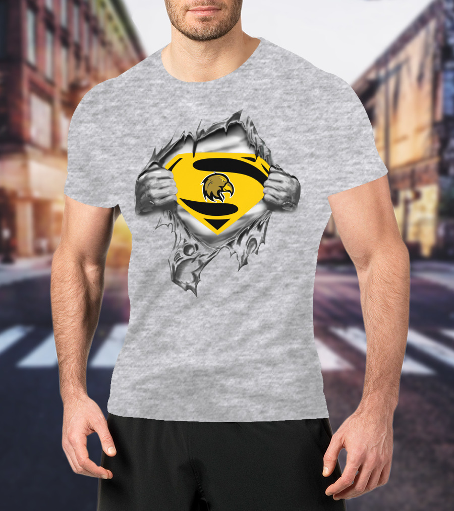 Los Angeles Golden Eagles Superman Logo Rip T-Shirt