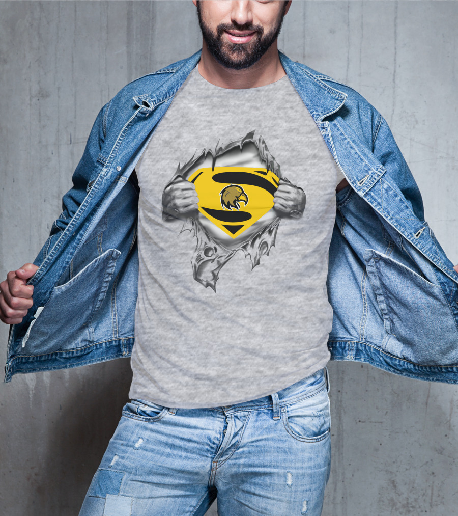 Los Angeles Golden Eagles Superman Logo Rip T-Shirt