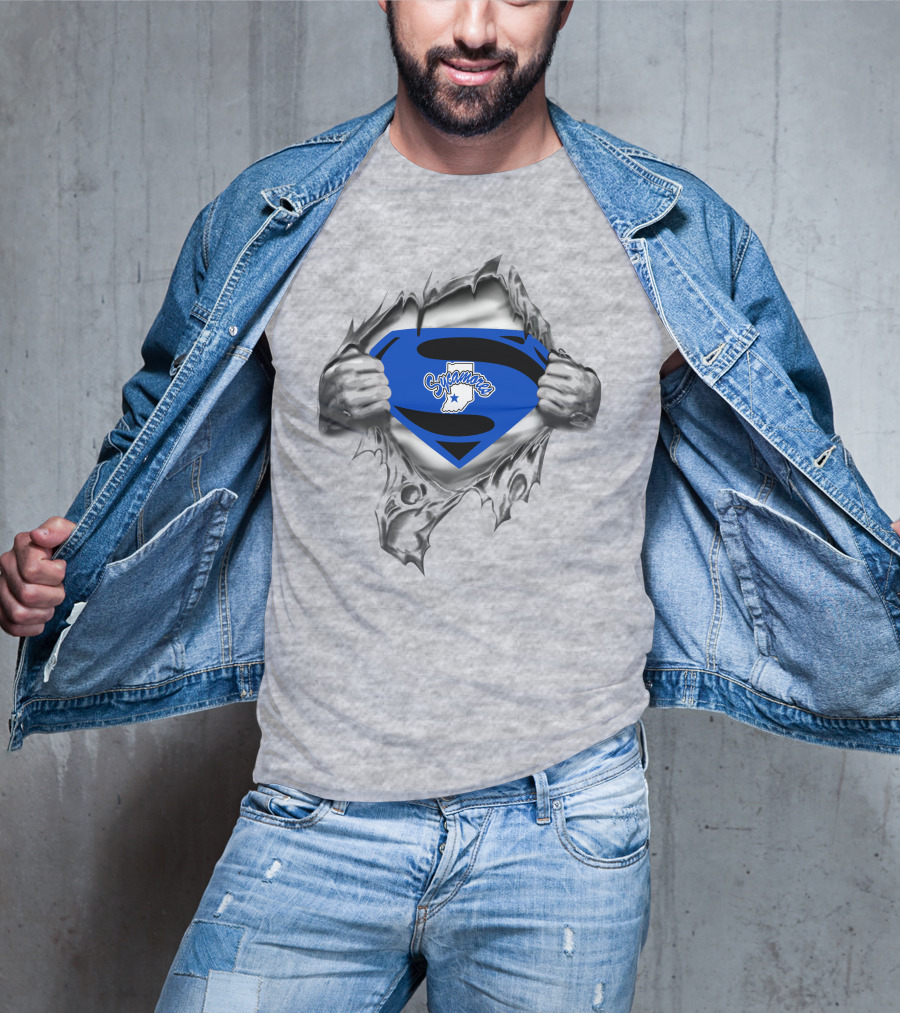 Sycamores Superman Rip Indiana State 236 T-Shirt