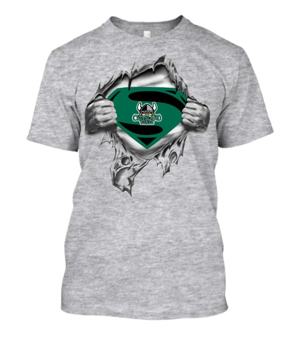Cleveland St Vikings Superman Logo Ripped Chest T-Shirt