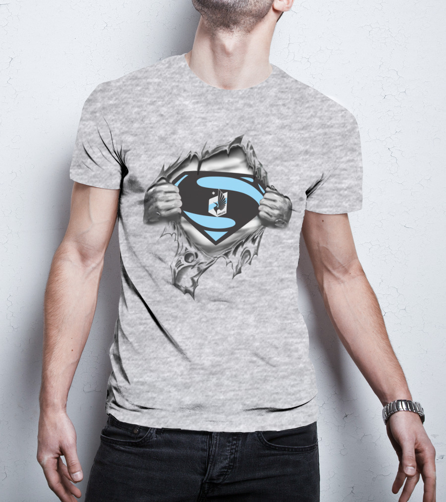 Minnesota United Fc Superman Logo Burst T-Shirt