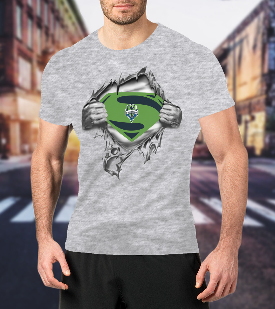 Seattle Sounders Fc Superman Logo Superhero T-Shirt