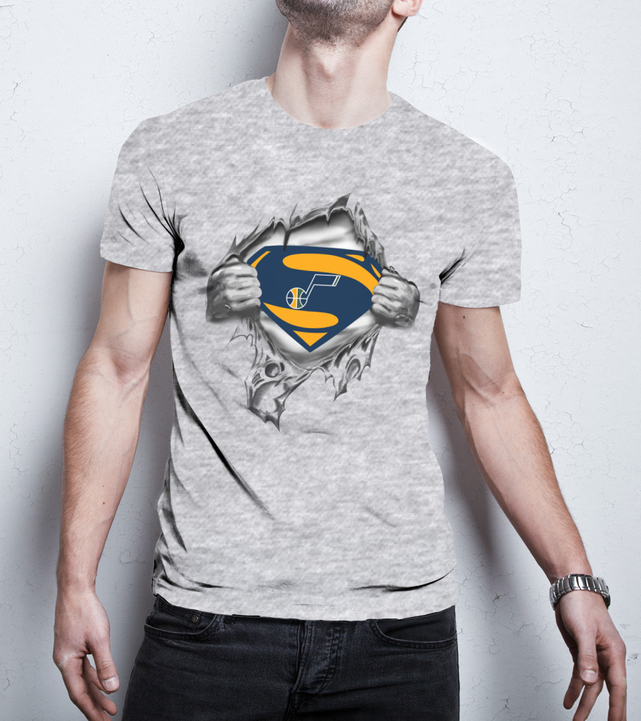 Superman Utah Jazz Superman Logo T-Shirt