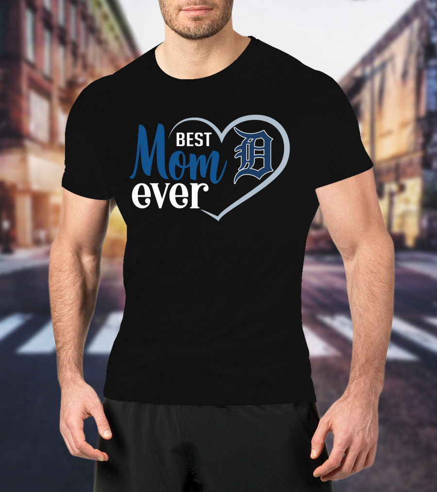 Best Mom Ever Detroit Tigers Heart T-Shirt