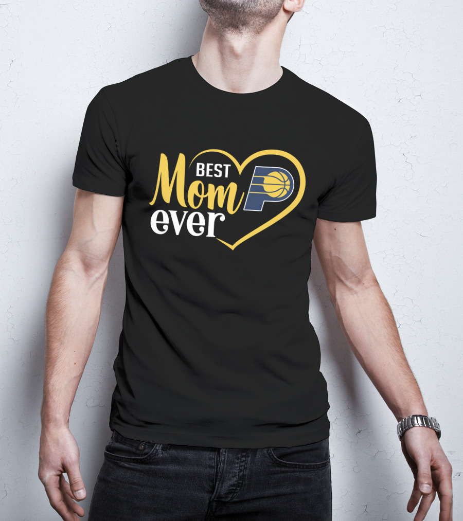 Indiana Pacers Best Mom Ever Heart T-Shirt