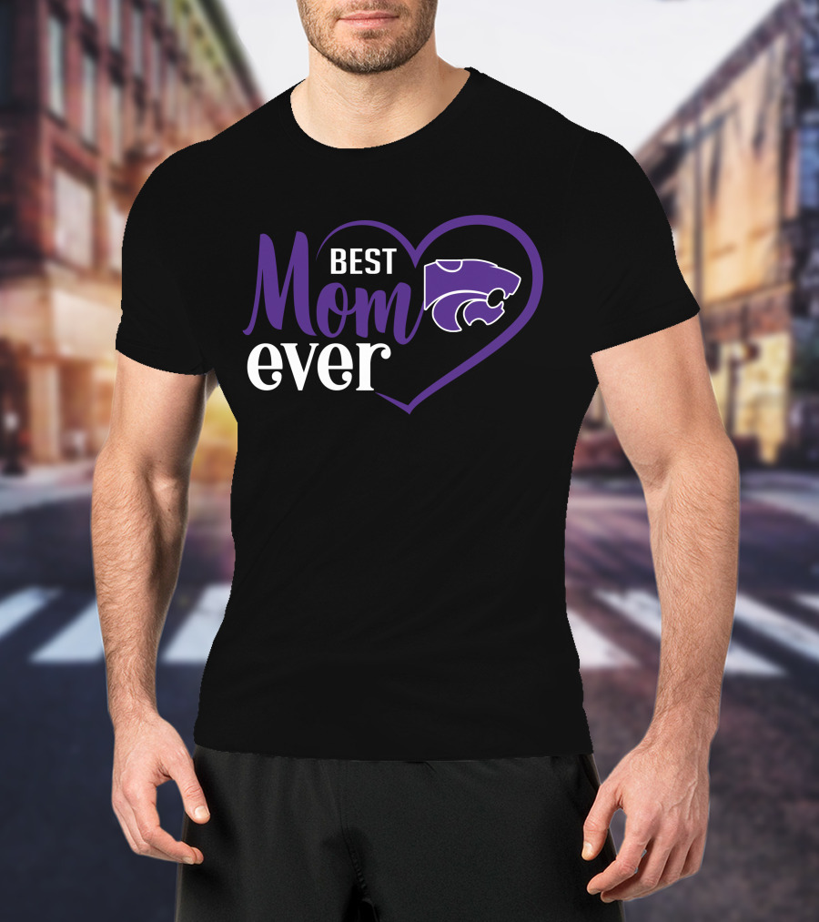 Best Mom Ever Kansas State Wildcats Heart T-Shirt