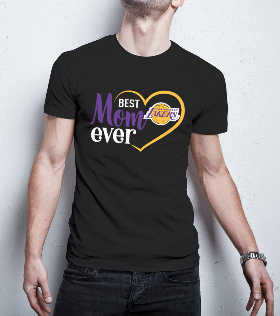 Best Mom Ever Los Angeles Lakers Heart T-Shirt