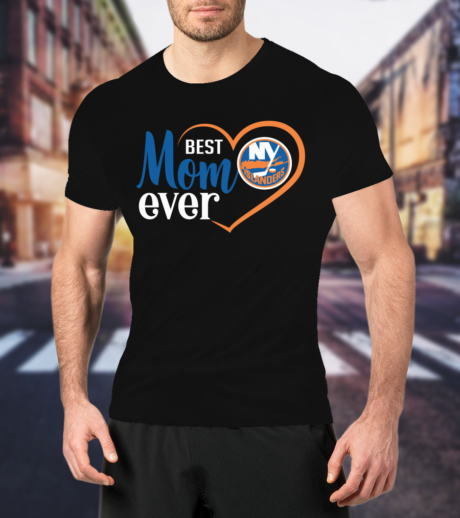 New York Islanders Best Mom Ever Heart T-Shirt