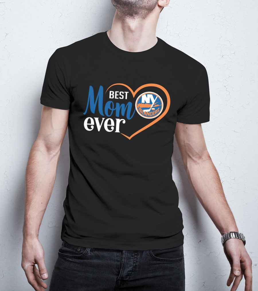 New York Islanders Best Mom Ever Heart T-Shirt