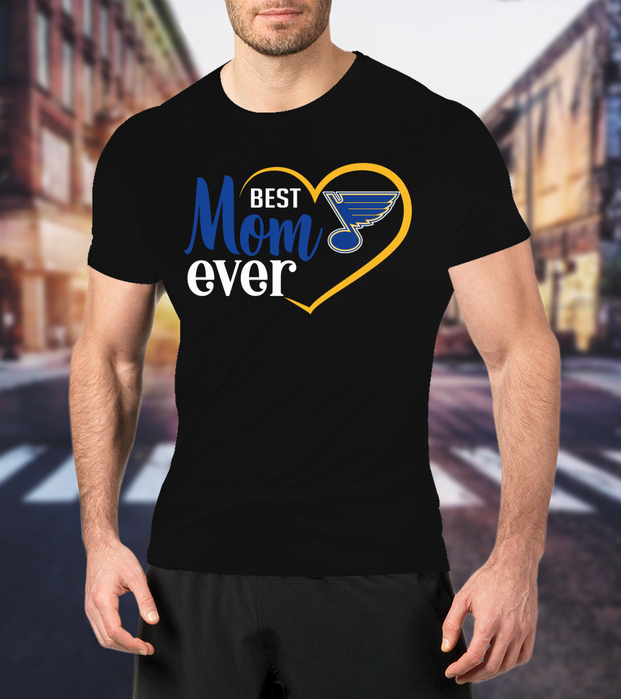 Best Mom Ever St Louis Blues Heart T-Shirt