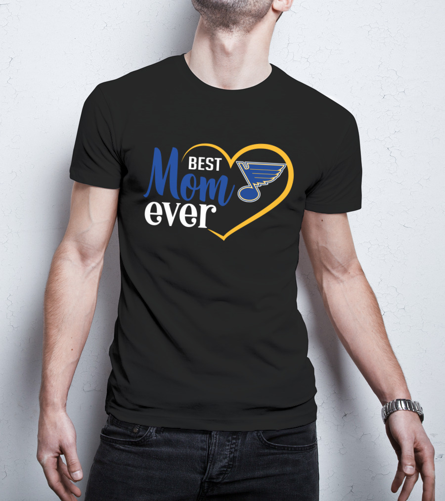 Best Mom Ever St Louis Blues Heart T-Shirt