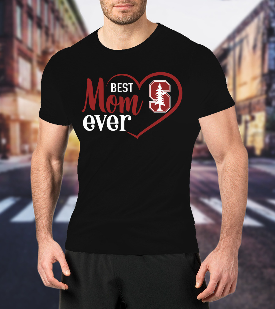 Best Mom Ever Stanford Cardinal Heart T-Shirt