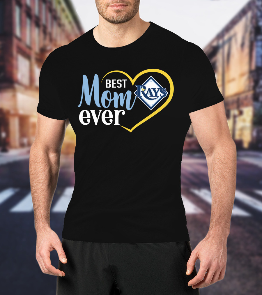 Tampa Bay Rays Best Mom Ever Heart T-Shirt