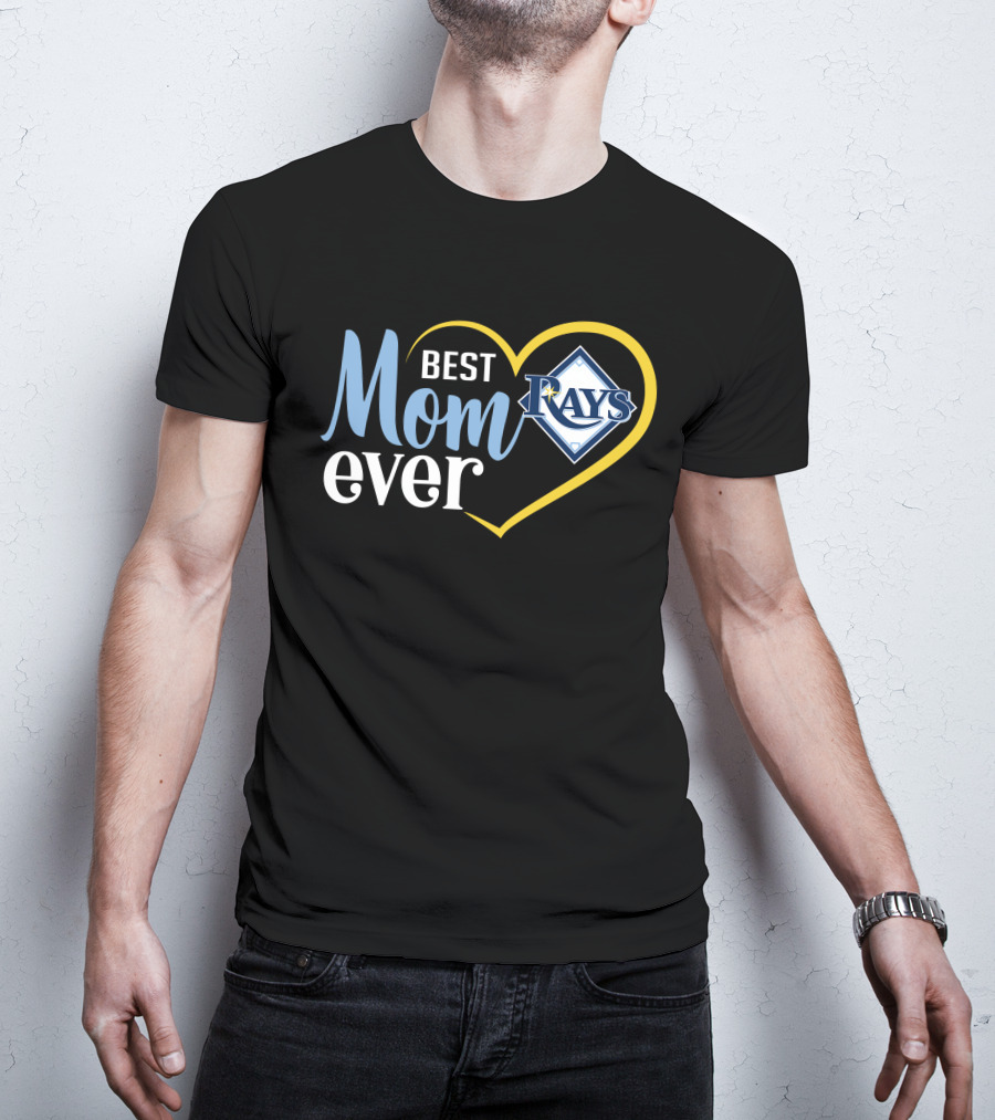 Tampa Bay Rays Best Mom Ever Heart T-Shirt