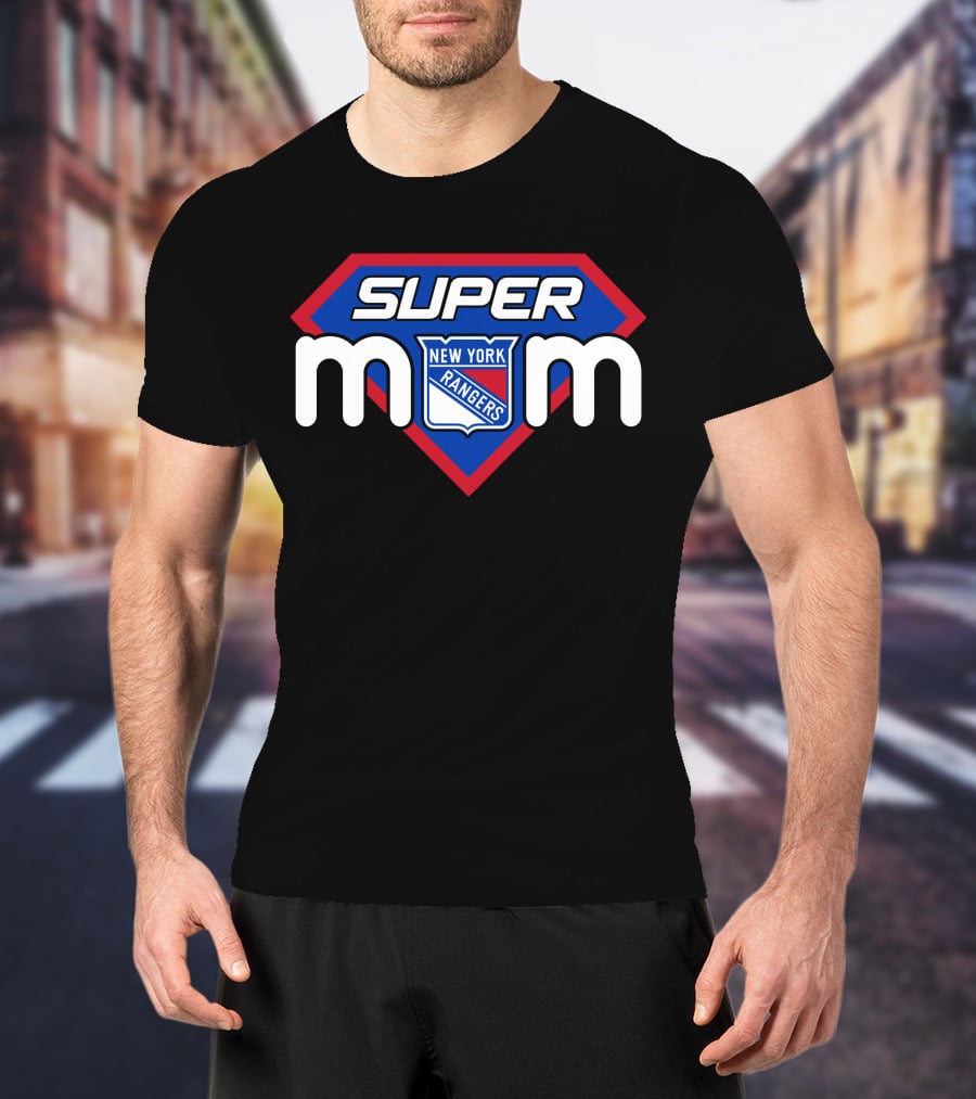 New York Rangers Super Mom Emblem With Shield T-Shirt