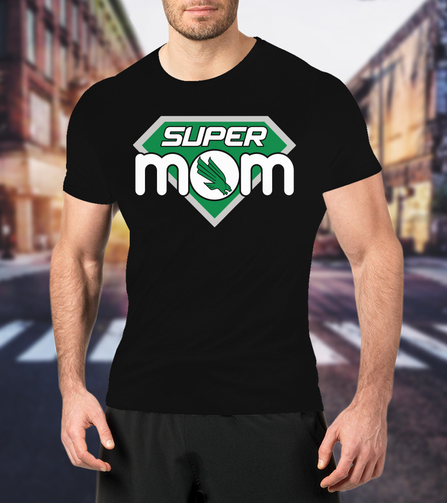 North Texas Mean Green Super Mom Shield T-Shirt