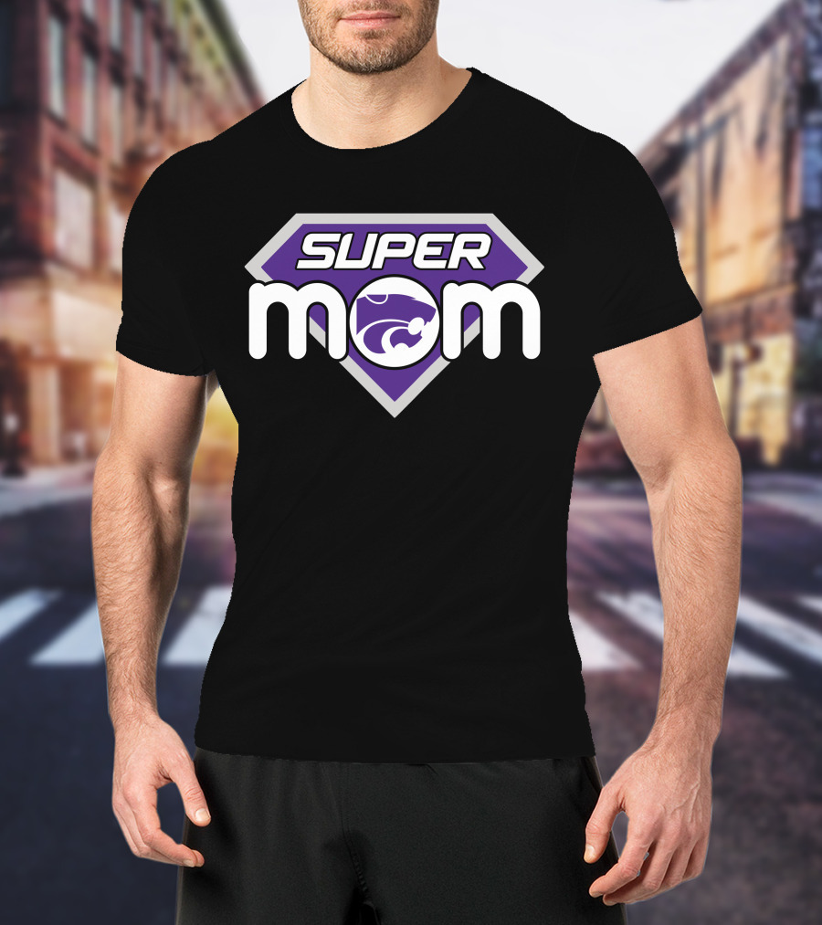 Kansas State Wildcats Super Mom Logo T-Shirt