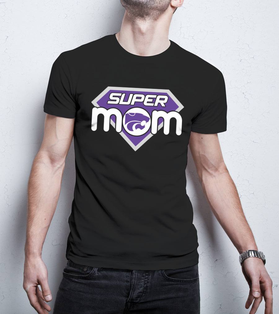 Kansas State Wildcats Super Mom Logo T-Shirt