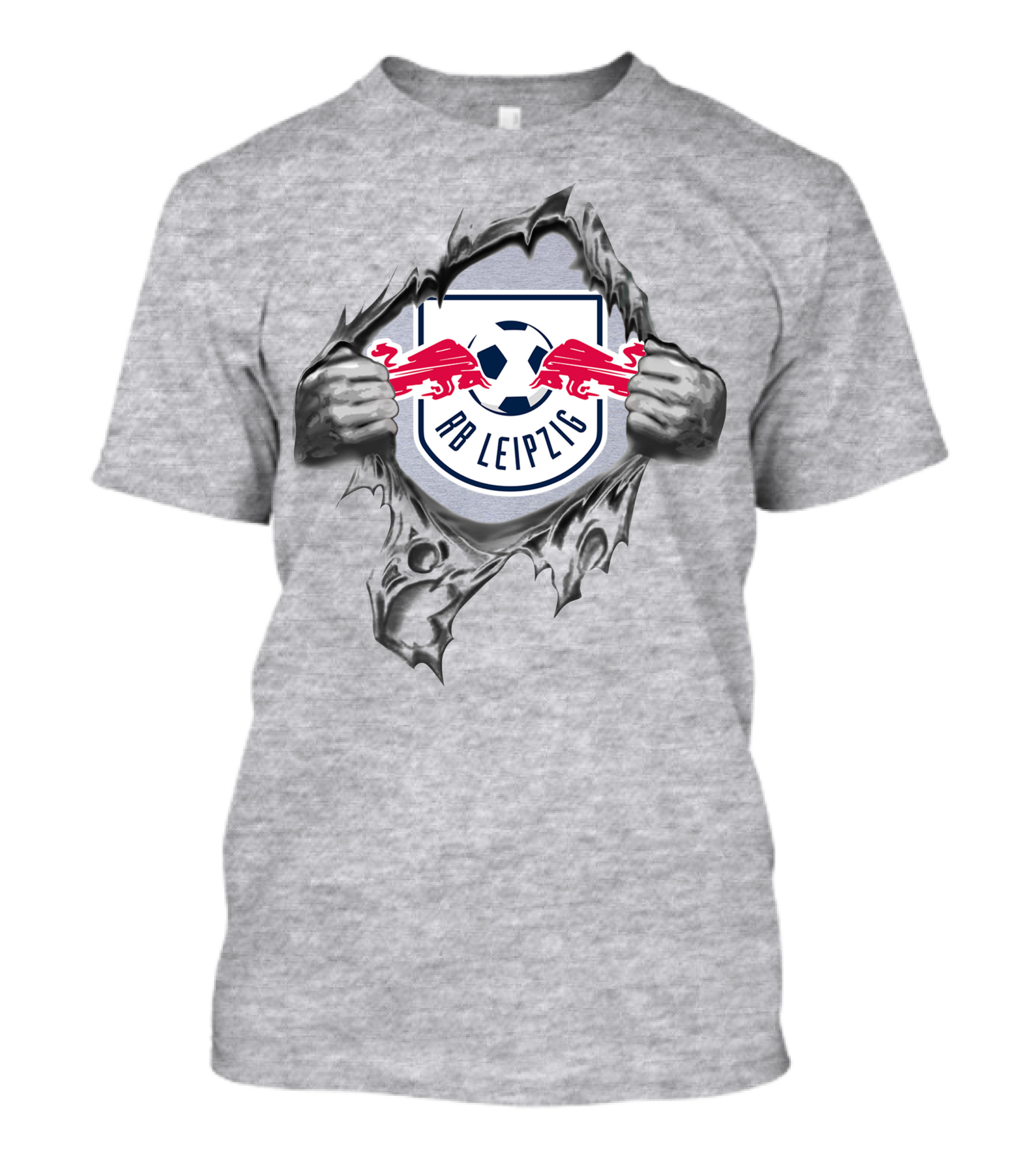 Rb Leipzig Super Fan Tearing Through Soccer Shield 288 T-Shirt