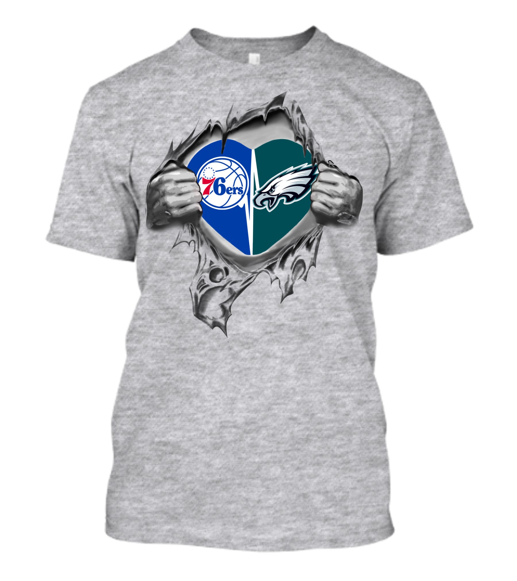Eagles 76ers Heart Philadelphia Pride T-Shirt