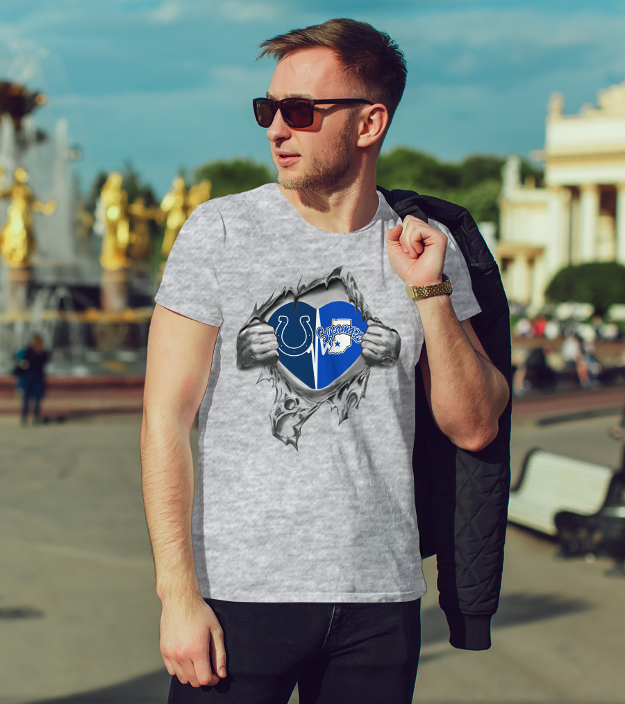 Colts Indiana State Sycamores Heart T-Shirt