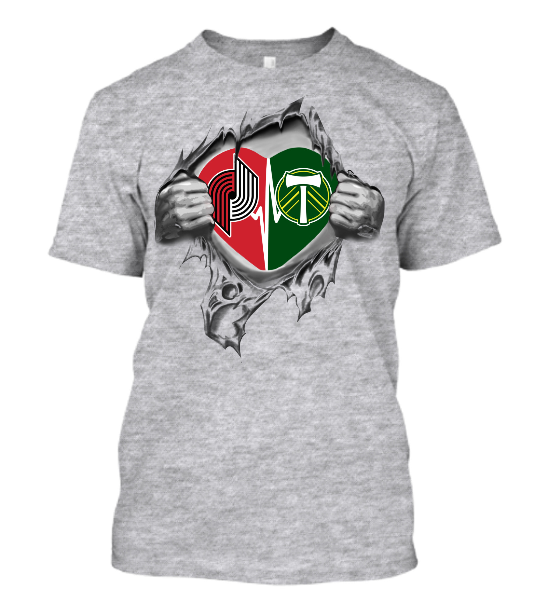 Portland Trail Blazers Timbers Heart 360 Blazers It's In My Heart T-Shirt