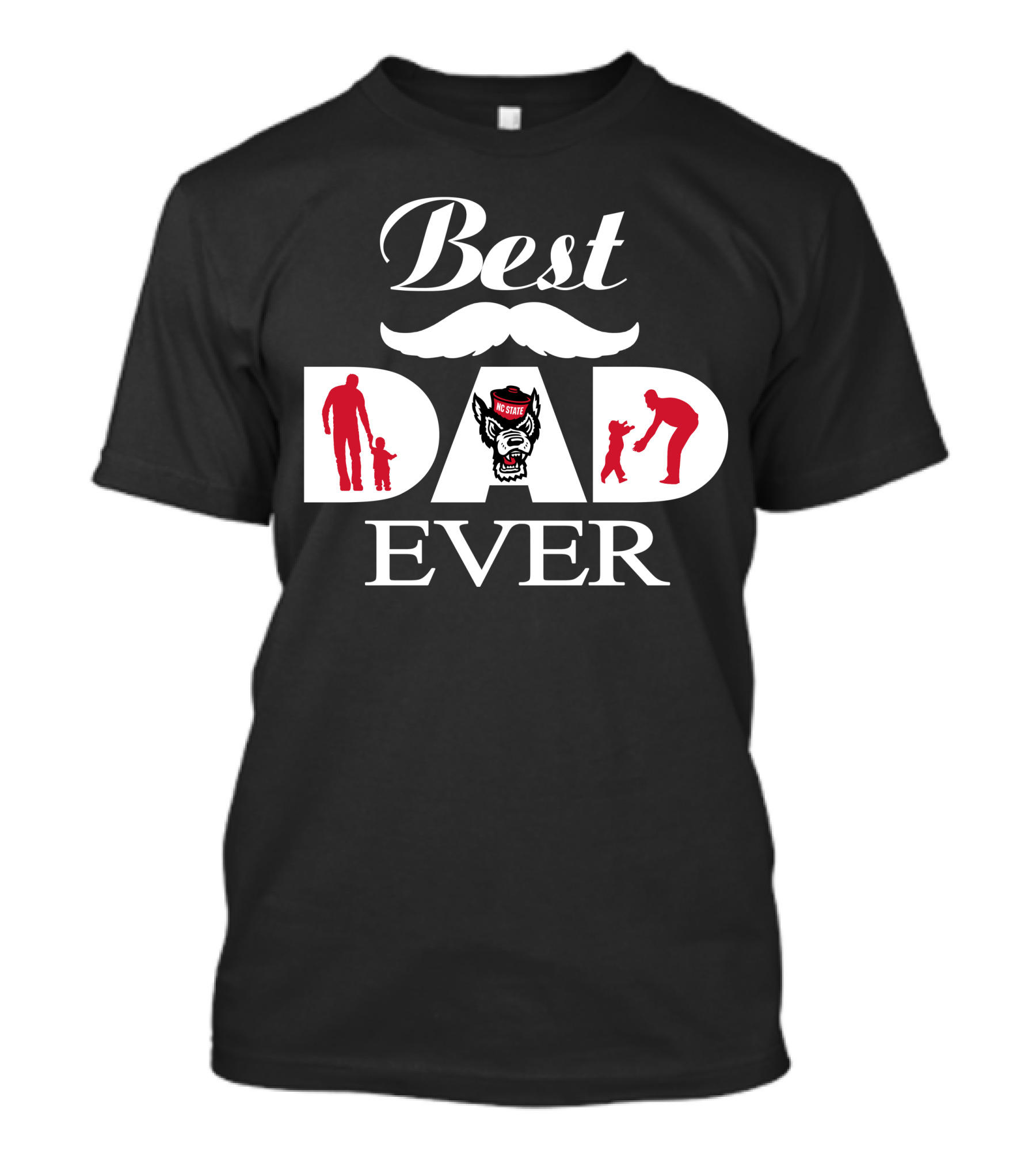 Nc State Wolfpack Best Dad Ever Father's Day Gift T-Shirt