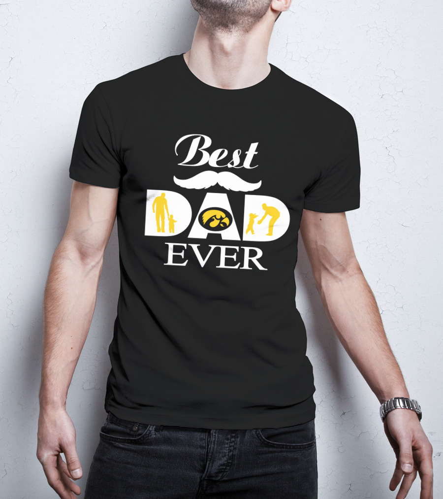 Best Dad Ever Iowa Hawkeyes Father's Day T-Shirt