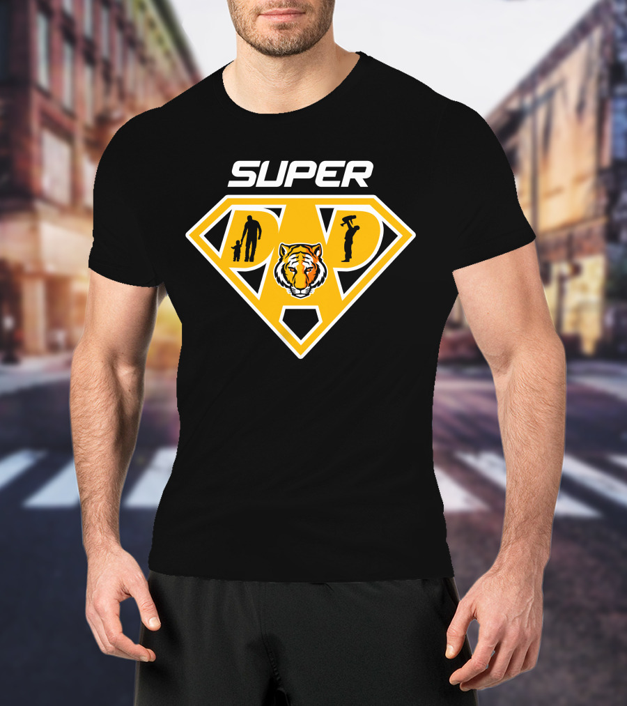 Super Dad Depauw Tigers Hero Theme T-Shirt