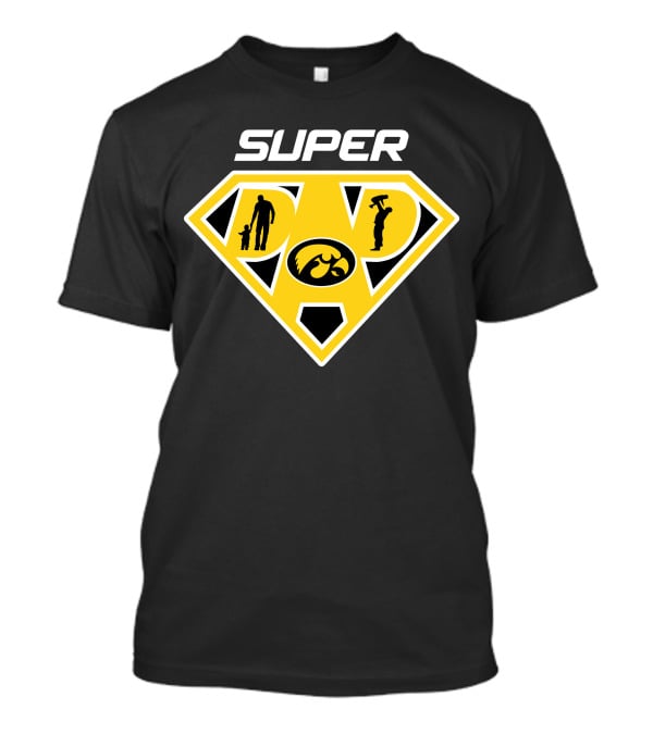 Super Iowa Hawkeyes Dad Icon With Silhouettes T-Shirt