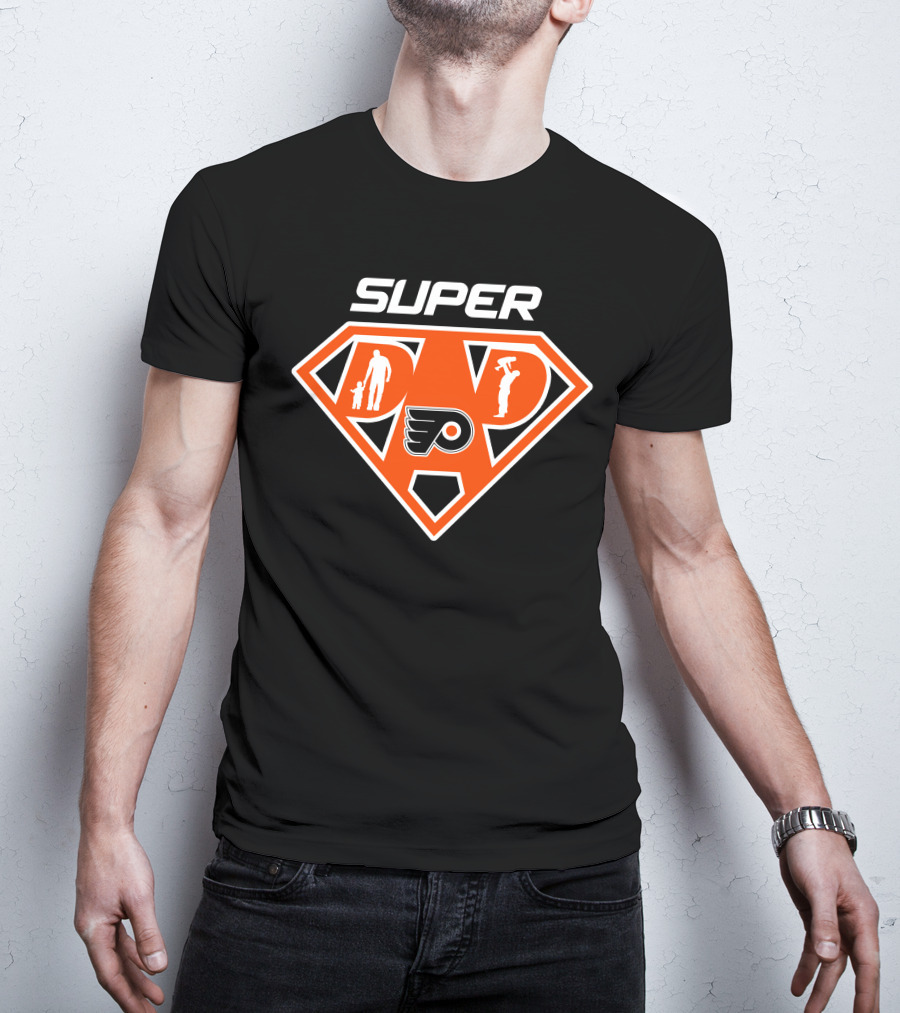 Super Dad Philadelphia Flyers Logo Hero T-Shirt