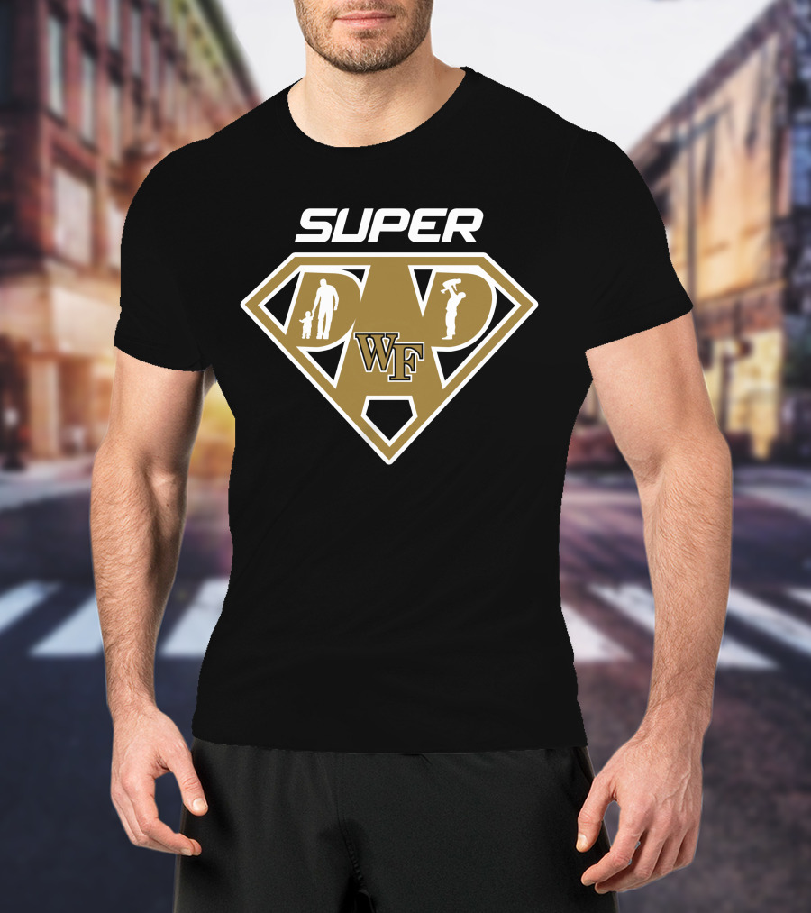 Super Wf Dad With Silhouette Icons T-Shirt