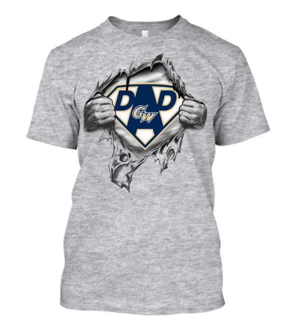 George Washington Colonials Gw Super Dad Hero T-Shirt