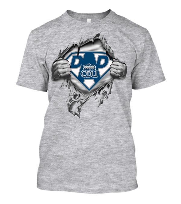 Old Dominion Monarchs Odu Super Dad Hero Shield T-Shirt