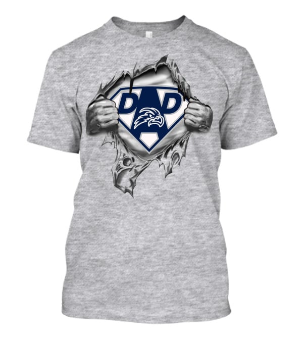 North Florida Ospreys 148 Super Dad Emblem With Torn Fabric T-Shirt