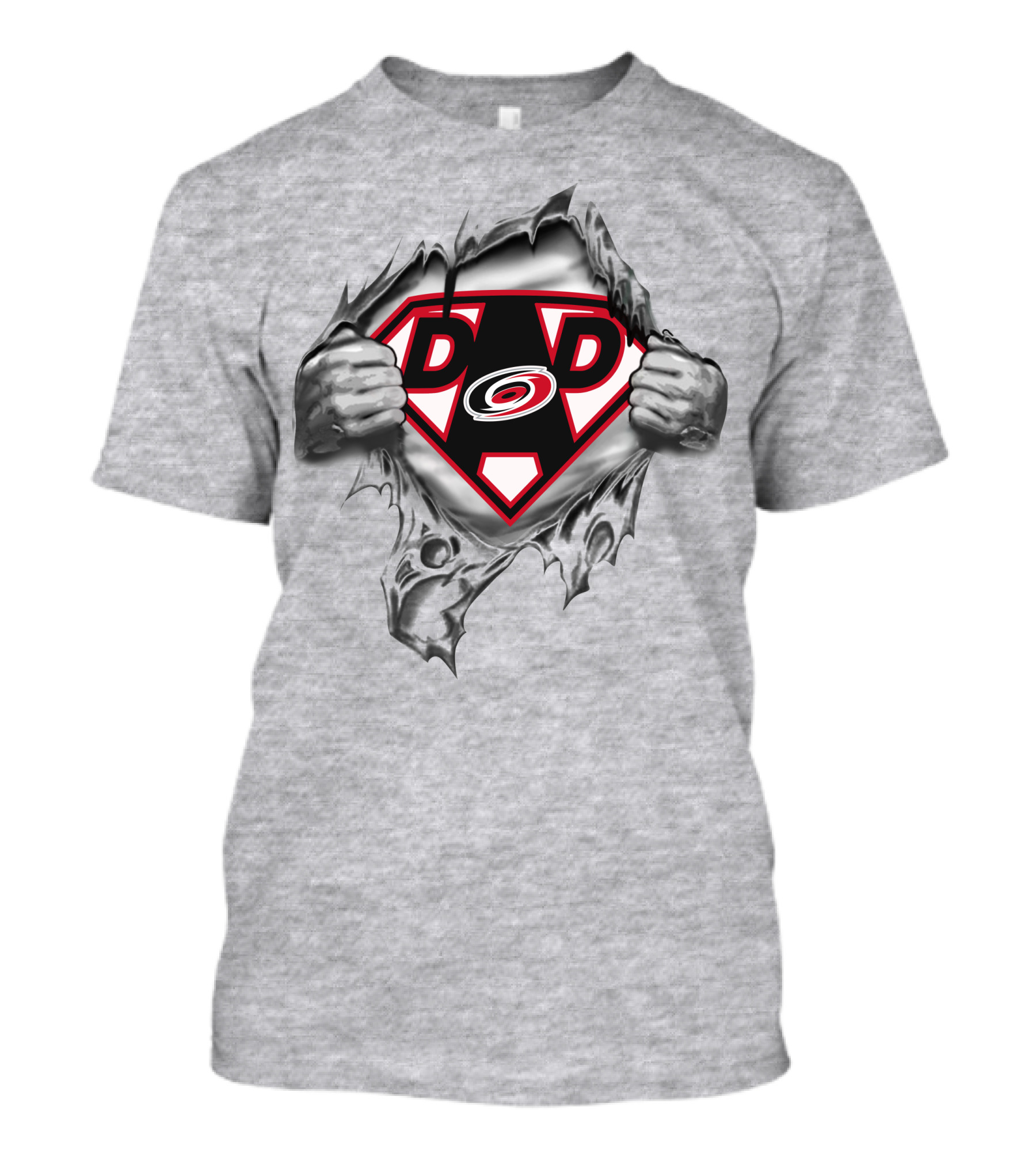 Carolina Hurricanes Super Dad Emblem Torn T-Shirt