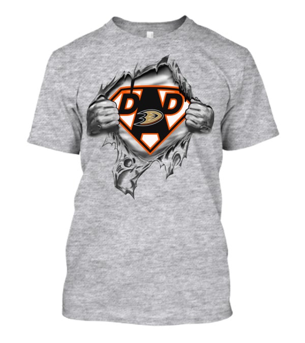 Anaheim Ducks Dad Superhero Emblem 306 T-Shirt